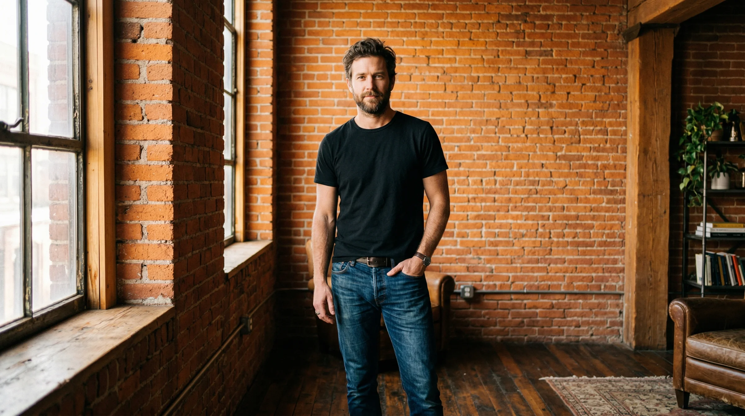 The brick mistake. Warm orange brick reads as Brooklyn warehouse conversion, not brutalism. Industrial, yes. Brutalist, no.